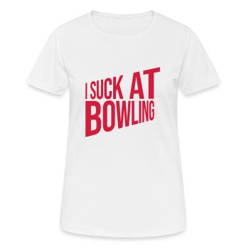 Je suis nul au bowling - T-shirt respirant Femme - blanc - Devant - AI Model Female 172 dark (172cm)
