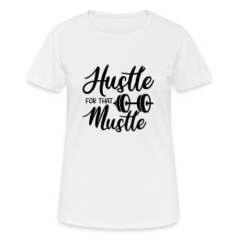 bousculade pour ce muscle - T-shirt respirant Femme - blanc - Devant - AI Model Female 172 dark (172cm)