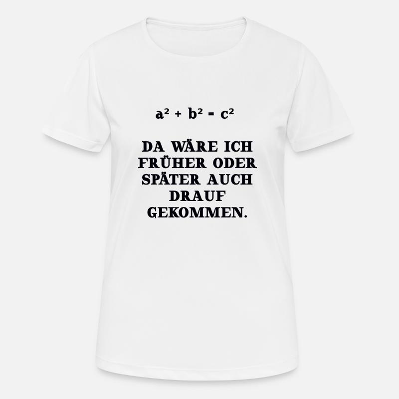 math mathematics funny gift idea Pythagoras - Women's Breathable T-Shirt - white
