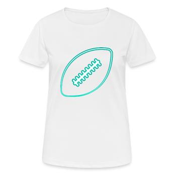 American Football Ball Flag Football Player - Women's Breathable T-Shirt - white - Front - AI Model Female 172 dark (172cm)