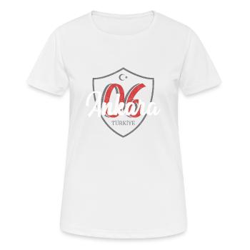 Ankara - Frauen T-Shirt atmungsaktiv - Weiß - Vorne - AI Model Female 172 dark (172cm)