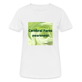 Conscience de la paralysie cérébrale - T-shirt respirant Femme - blanc - Devant - AI Model Female 172 dark (172cm)