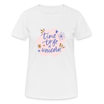 Il est temps d’être unique - T-shirt respirant Femme - blanc - Devant - AI Model Female 172 dark (172cm)
