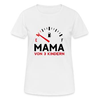 MAMA 3 KINDER MUTTER DREI KINDER MUTTERTAG - Frauen T-Shirt atmungsaktiv - Weiß - Vorne - AI Model Female 172 dark (172cm)
