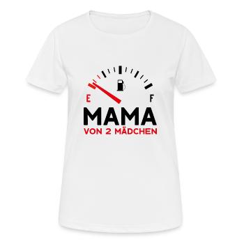 MAMA 2 TÖCHTER MUTTERTAG MUTTER ZWEI MÄDCHEN - Frauen T-Shirt atmungsaktiv - Weiß - Vorne - AI Model Female 172 dark (172cm)