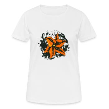 fleur dessin tattoo 14 2 A - T-shirt respirant Femme - blanc - Devant - AI Model Female 172 dark (172cm)