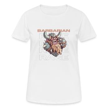 Barbarian in RPG Ready To Rage - Women's Breathable T-Shirt - white - Front - AI Model Female 172 dark (172cm)