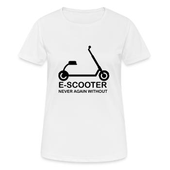 E-Scooter Roller Scooter - T-shirt respirant Femme - blanc - Devant - AI Model Female 172 dark (172cm)