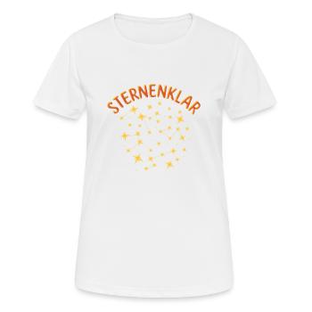 Sternen - Sternenstaub - Frauen T-Shirt atmungsaktiv - Weiß - Vorne - AI Model Female 172 dark (172cm)