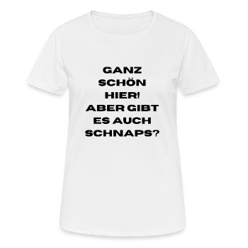 Schnaps - Frauen T-Shirt atmungsaktiv - Weiß - Vorne - AI Model Female 172 dark (172cm)