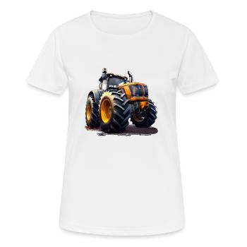 Les gros tracteurs ont des coûts plus élevés - T-shirt respirant Femme - blanc - Devant - AI Model Female 172 dark (172cm)