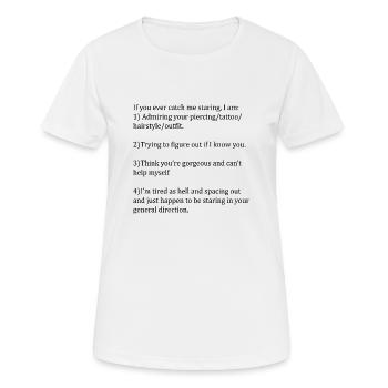 TEXT - T-shirt respirant Femme - blanc - Devant - AI Model Female 172 dark (172cm)