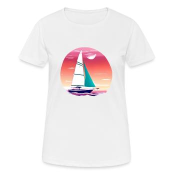 Segeln Segelsport Segler Segelschiff Segelboot - Frauen T-Shirt atmungsaktiv - Weiß - Vorne - AI Model Female 172 dark (172cm)