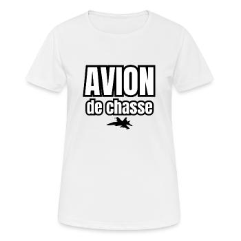 avion de chasse - T-shirt respirant Femme - blanc - Devant - AI Model Female 172 dark (172cm)