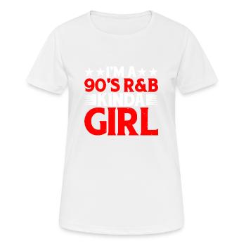 I'm A 90's R'B Kinda Girl 21 - Women's Breathable T-Shirt - white - Front - AI Model Female 172 dark (172cm)