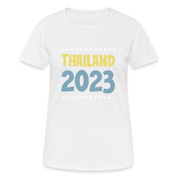 Thailand 2023 - Frauen T-Shirt atmungsaktiv - Weiß - Vorne - AI Model Female 172 dark (172cm)