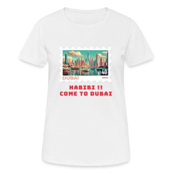 Dubai - Frauen T-Shirt atmungsaktiv - Weiß - Vorne - AI Model Female 172 dark (172cm)