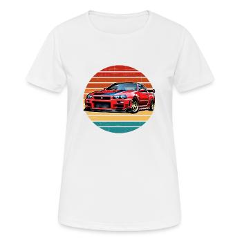 Jdm / Tuning / Turbocharger / Rims / Chiptuning - Women's Breathable T-Shirt - white - Front - AI Model Female 172 dark (172cm)