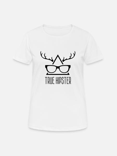 True Hipster - Frauen T-Shirt atmungsaktiv - Weiß