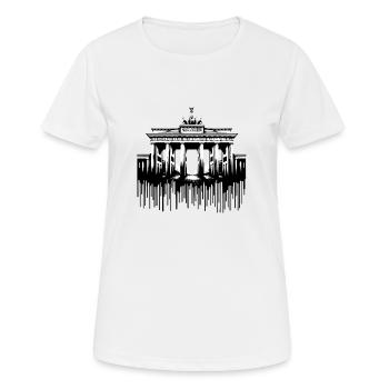 Brandenburgerr Tor | Brandenburg Gate - Frauen T-Shirt atmungsaktiv - Weiß - Vorne - AI Model Female 172 dark (172cm)