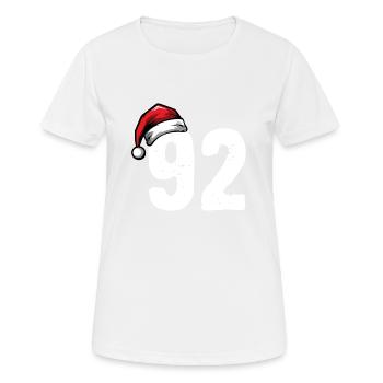 92 Numéro Noël - T-shirt respirant Femme - blanc - Devant - AI Model Female 172 dark (172cm)
