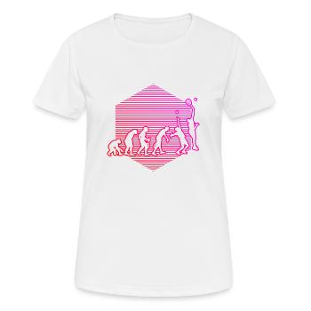Paddle Court Paddle Tennis Femmes Hommes Jeux de raquette - T-shirt respirant Femme - blanc - Devant - AI Model Female 172 dark (172cm)