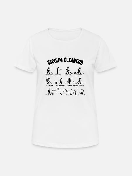 Vacuum Cleaners - Types Of Vacuum Cleaners - Women's Breathable T-Shirt - white
