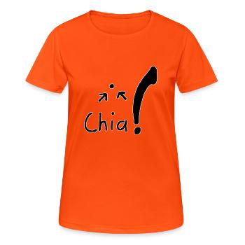 Chia Samen - Frauen T-Shirt atmungsaktiv - Neonorange - Vorne - AI Model Female 172 dark (172cm)