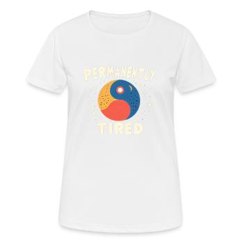 Fatigue permanente 5 - T-shirt respirant Femme - blanc - Devant - AI Model Female 172 dark (172cm)