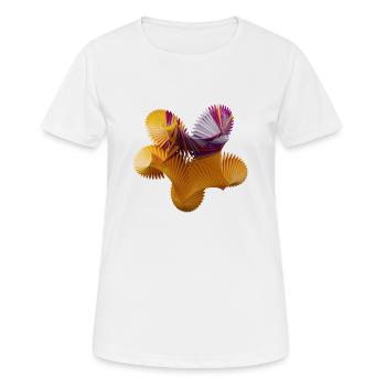 spiral 1 - Frauen T-Shirt atmungsaktiv - Weiß - Vorne - AI Model Female 172 dark (172cm)