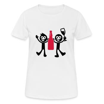 Enterrement de vie de garçon bonhomme allumette - T-shirt respirant Femme - blanc - Devant - AI Model Female 172 dark (172cm)