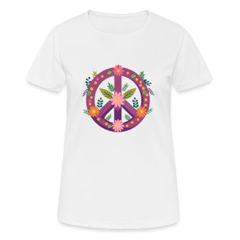 Zeichen des Friedens - Frauen T-Shirt atmungsaktiv - Weiß - Vorne - AI Model Female 172 dark (172cm)