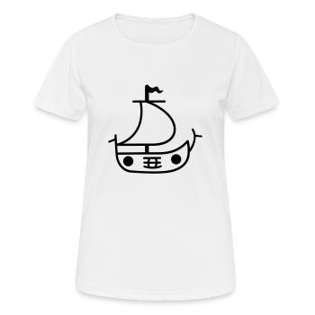 Bateau pirate - T-shirt respirant Femme - blanc - Devant - AI Model Female 172 dark (172cm)
