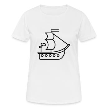 Bateau pirate - T-shirt respirant Femme - blanc - Devant - AI Model Female 172 dark (172cm)