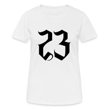 23 - Women's Breathable T-Shirt - white - Front - AI Model Female 172 dark (172cm)