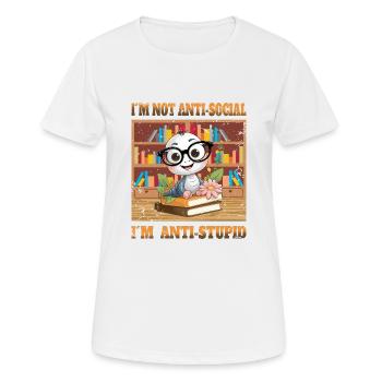 Schlaue Wurm - Frauen T-Shirt atmungsaktiv - Weiß - Vorne - AI Model Female 172 dark (172cm)
