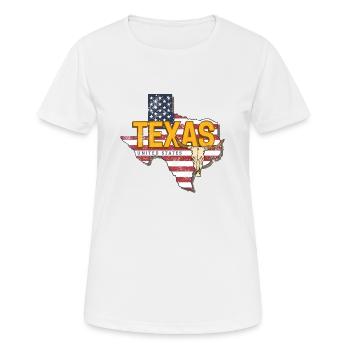 Texas State United States Map - Women's Breathable T-Shirt - white - Front - AI Model Female 172 dark (172cm)