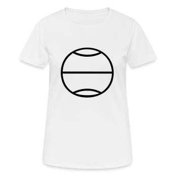 Balle de tennis - T-shirt respirant Femme - blanc - Devant - AI Model Female 172 dark (172cm)