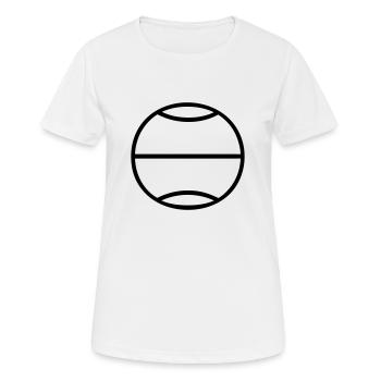 Tennis ball - Women's Breathable T-Shirt - white - Front - AI Model Female 172 dark (172cm)