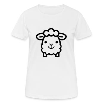 sheep - Women's Breathable T-Shirt - white - Front - AI Model Female 172 dark (172cm)