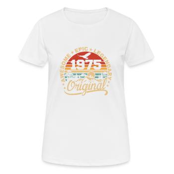 Original 1975 Geburtstagsgeschenk 1975 Retro 1975 - Frauen T-Shirt atmungsaktiv - Weiß - Vorne - AI Model Female 172 dark (172cm)