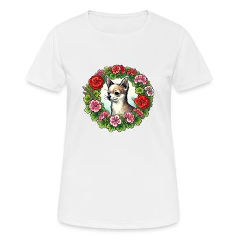 Chihuahua - Frauen T-Shirt atmungsaktiv - Weiß - Vorne - AI Model Female 172 dark (172cm)