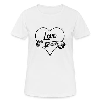 love forever - Women's Breathable T-Shirt - white - Front - AI Model Female 172 dark (172cm)