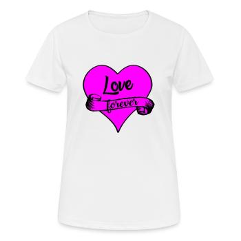 love forever - Women's Breathable T-Shirt - white - Front - AI Model Female 172 dark (172cm)