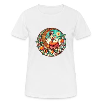 Pin-up pêche de Géorgie - T-shirt respirant Femme - blanc - Devant - AI Model Female 172 dark (172cm)