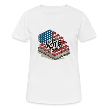 Every Vote Counts - Women's Breathable T-Shirt - white - Front - AI Model Female 172 dark (172cm)