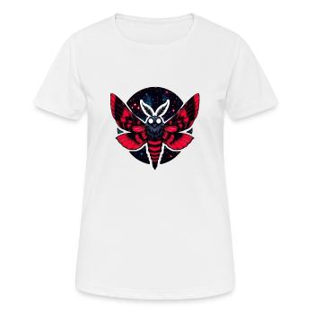 Papillon de nuit cosmique - Art Folklore Papillon de nuit - T-shirt respirant Femme - blanc - Devant - AI Model Female 172 dark (172cm)