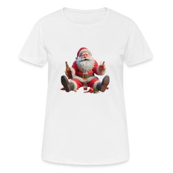 Père Noël ivre 2 - T-shirt respirant Femme - blanc - Devant - AI Model Female 172 dark (172cm)