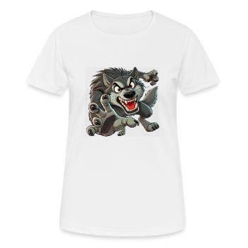 Angriffe von Wölfen - Frauen T-Shirt atmungsaktiv - Weiß - Vorne - AI Model Female 172 dark (172cm)