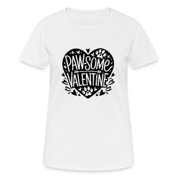 Paw-some Valentine - Women's Breathable T-Shirt - white - Front - AI Model Female 172 dark (172cm)